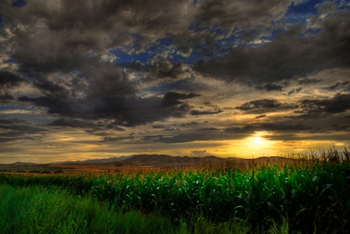 HDR sunset landscape photography