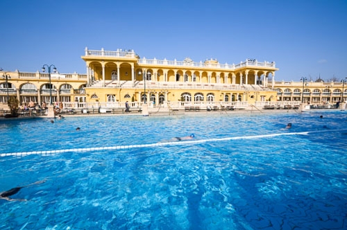 Szecheny thermal bath in Budapest, Hungary