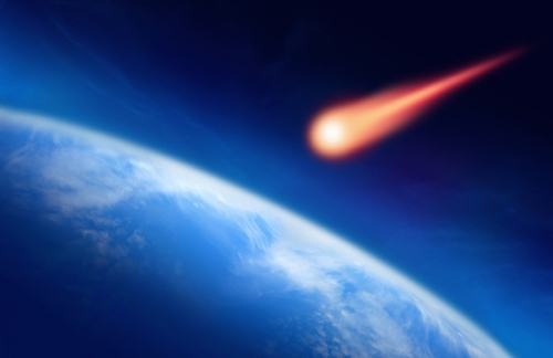 Comet hitting Earth